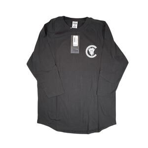 Y2K Crooks & Castle NWT T-Shirt Large Black Knit Baseball Raglan Sleeve 2000s